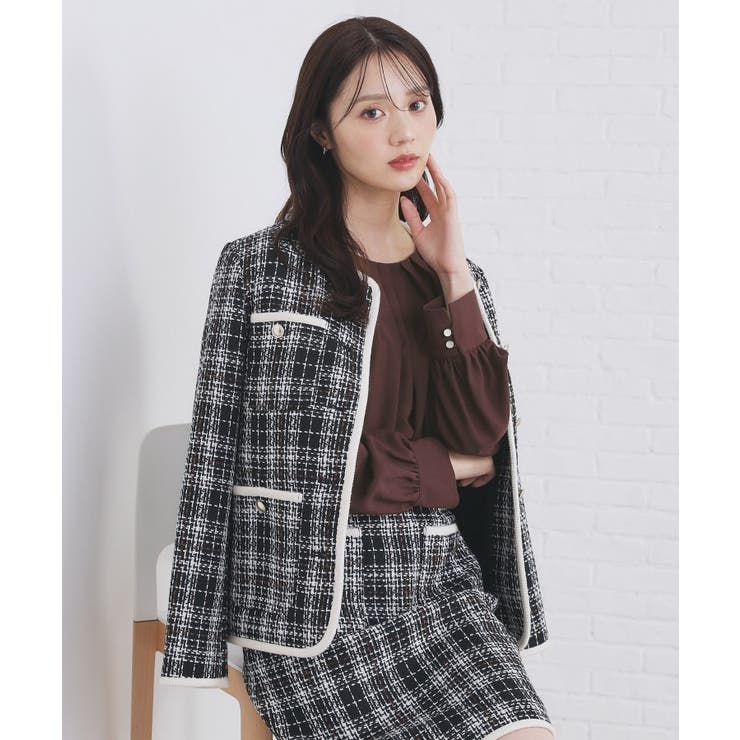 クルーネックタックブラウス【洗濯機OK/防シワ/イージーアイロン】 | index | 詳細画像3 