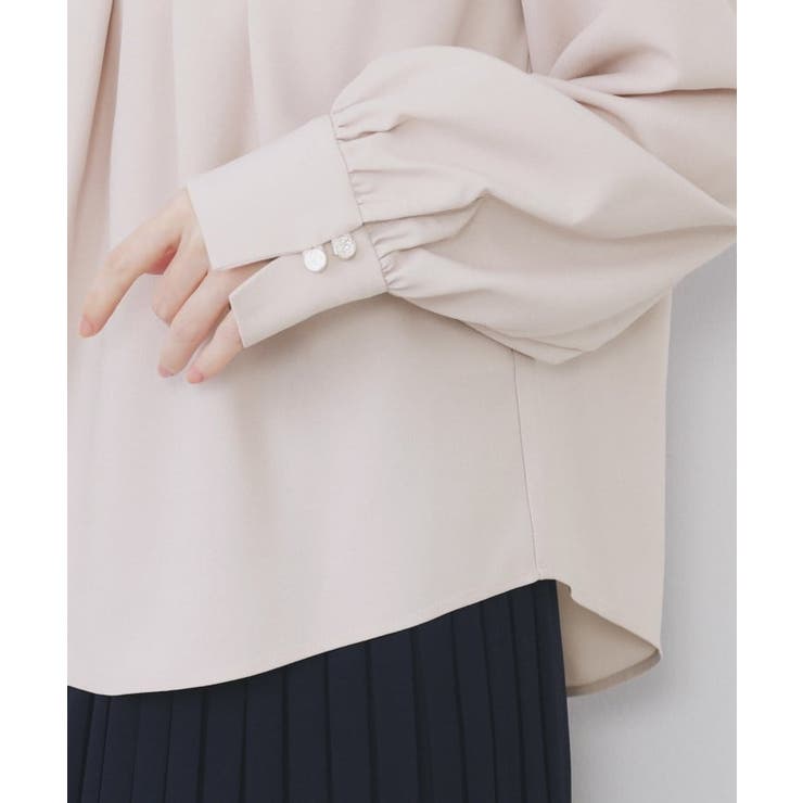 クルーネックタックブラウス【洗濯機OK/防シワ/イージーアイロン】 | index | 詳細画像21 