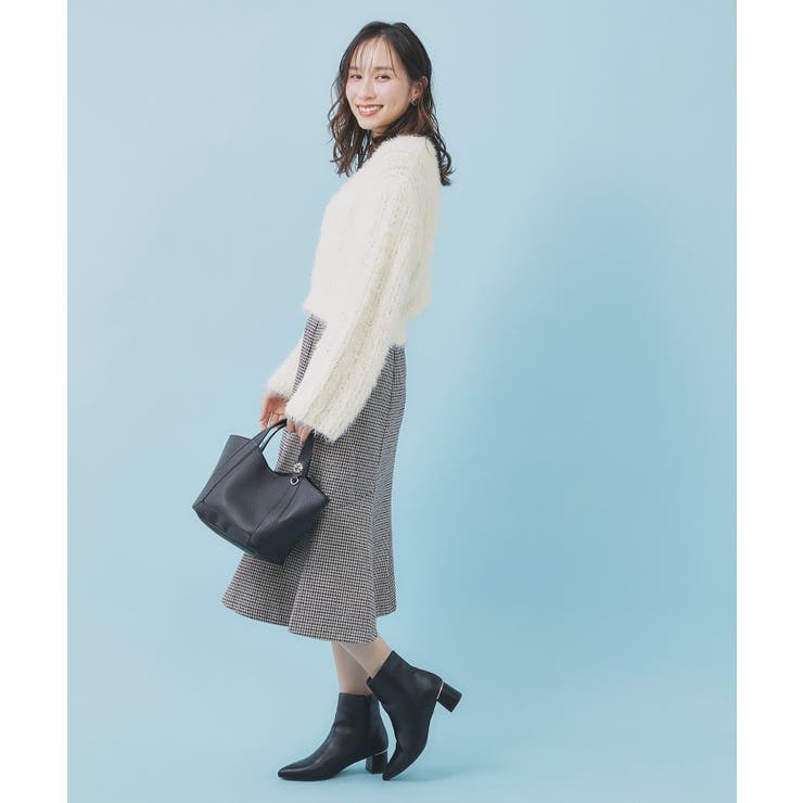 透かし編みショートフェザーニット【洗濯機OK】 | index | 詳細画像3 