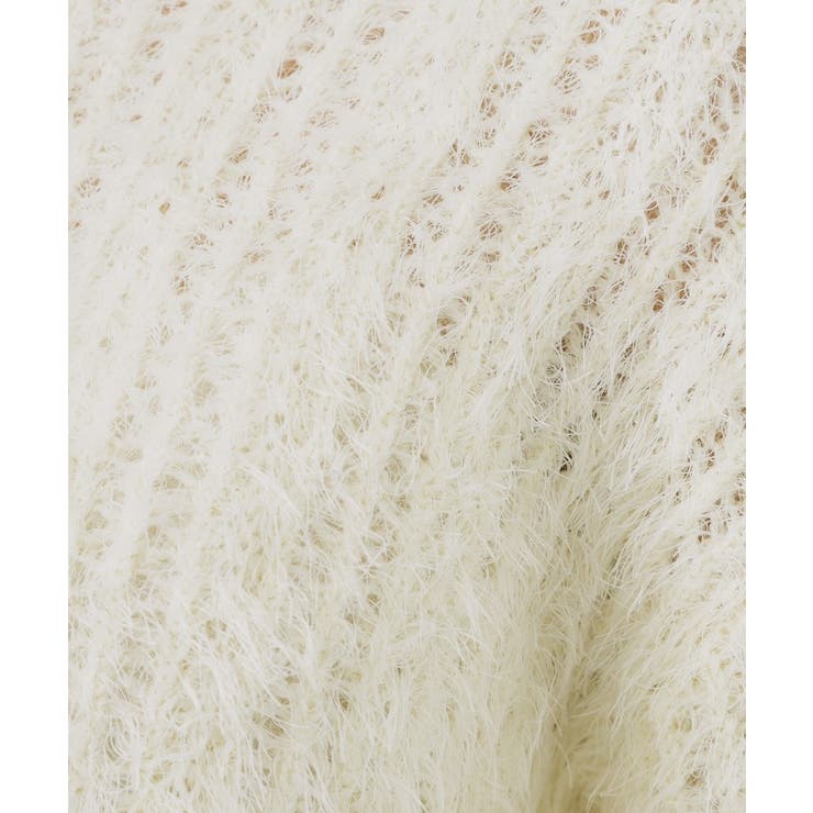 透かし編みショートフェザーニット【洗濯機OK】 | index | 詳細画像4 