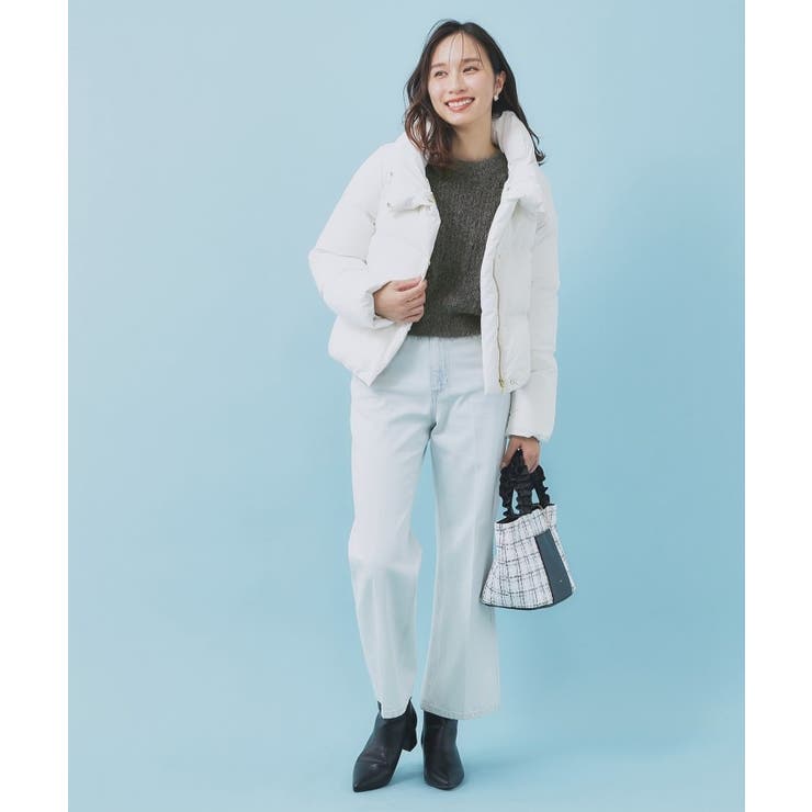 透かし編みショートフェザーニット【洗濯機OK】 | index | 詳細画像7 