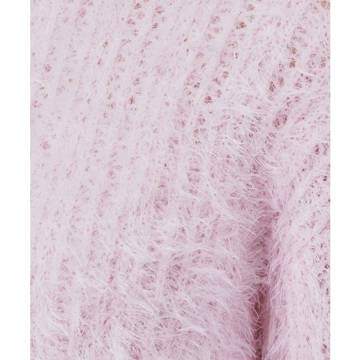 透かし編みショートフェザーニット【洗濯機OK】 | index | 詳細画像12 