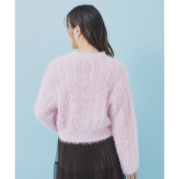 透かし編みショートフェザーニット【洗濯機OK】 | index | 詳細画像15 