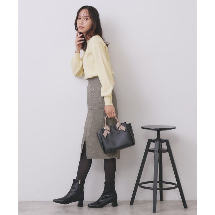 ラメスカラップビジューデザインニット【洗濯機OK】《6col/S～LL》 | index | 詳細画像10 