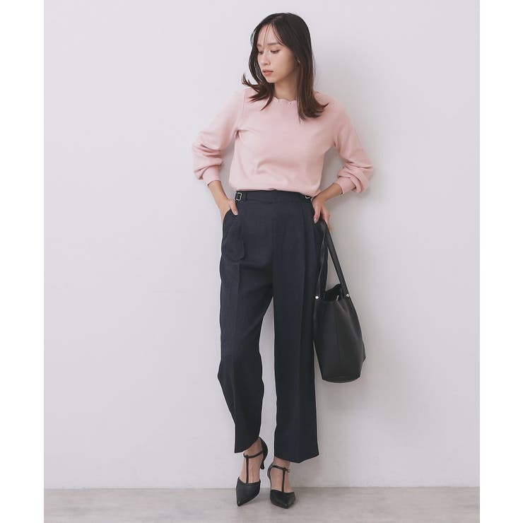 ラメスカラップビジューデザインニット【洗濯機OK】《6col/S～LL》 | index | 詳細画像21 