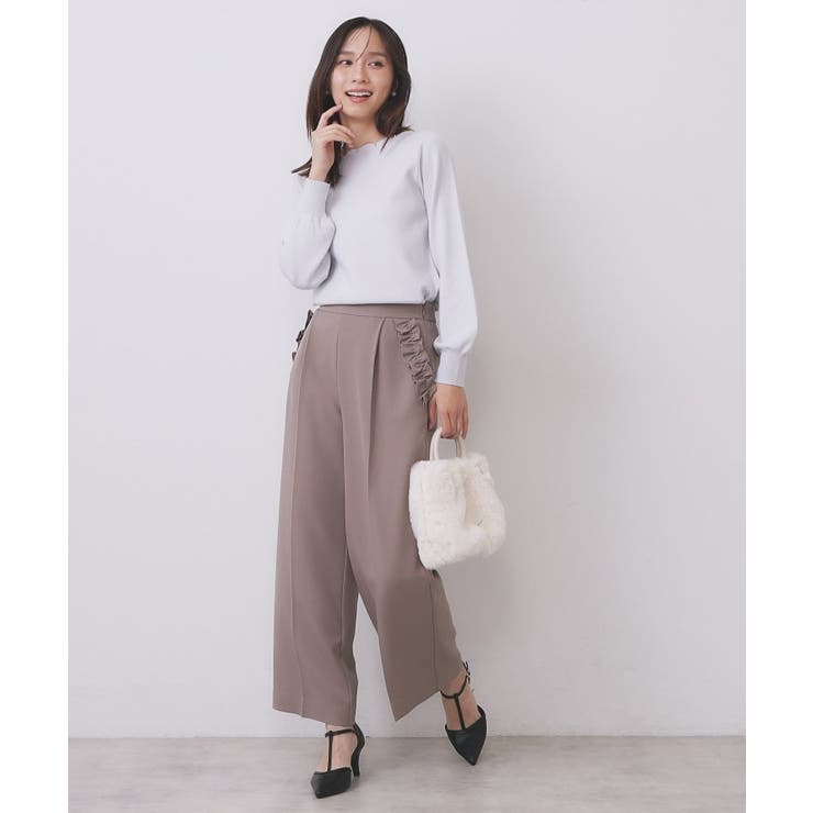 ラメスカラップビジューデザインニット【洗濯機OK】《6col/S～LL》 | index | 詳細画像25 