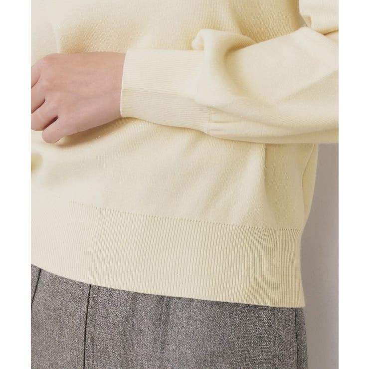 ラメスカラップビジューデザインニット【洗濯機OK】《6col/S～LL》 | index | 詳細画像33 