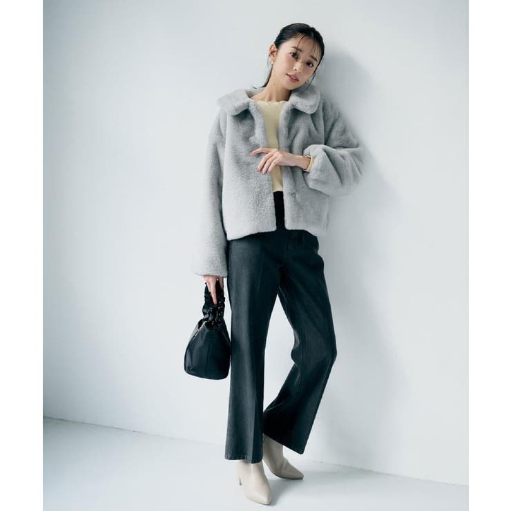 ラメスカラップビジューデザインニット【洗濯機OK】《6col/S～LL》 | index | 詳細画像3 