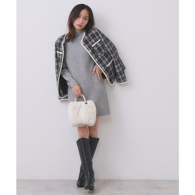 ウール混ケーブルスリーブミニワンピース【洗濯機OK】 | index | 詳細画像10 