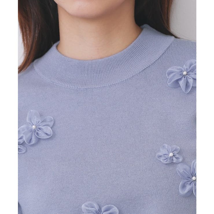 フラワーモチーフハイネックニット【洗える】 | index | 詳細画像23 