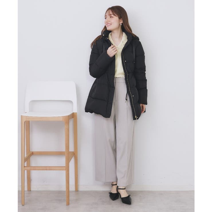 ダブルビジューフェザー衿付きニット【洗濯機OK】 | index | 詳細画像3 