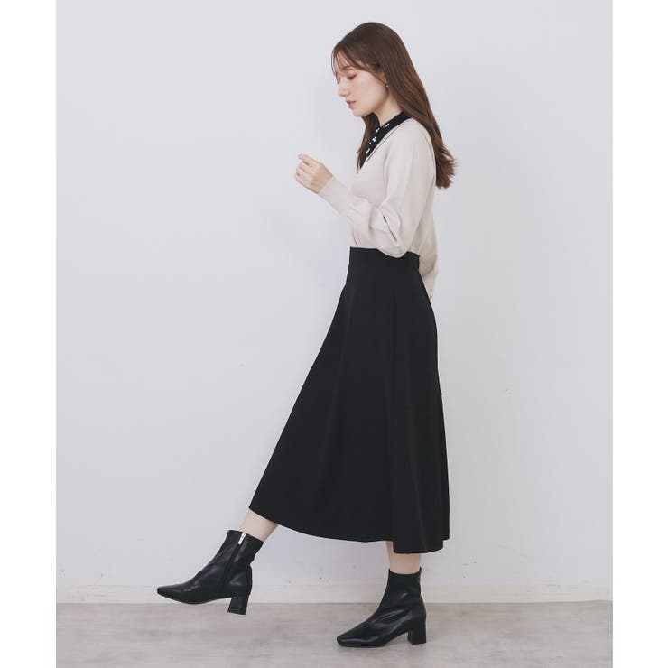 ダブルビジューフェザー衿付きニット【洗濯機OK】 | index | 詳細画像7 