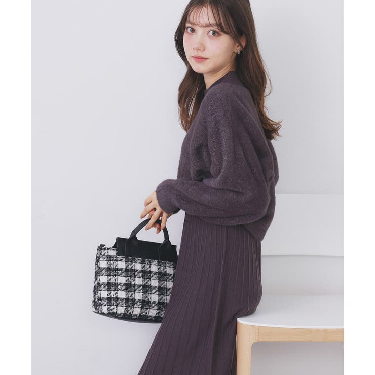 ラメフェザープルオーバーセット ニットワンピース【洗濯機OK】《XS～LL》 | index | 詳細画像6 