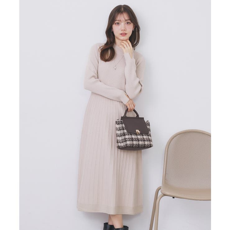 ラメフェザープルオーバーセット ニットワンピース【洗濯機OK】《XS～LL》 | index | 詳細画像15 