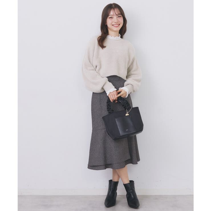 ラメフェザープルオーバーセット ニットワンピース【洗濯機OK】《XS～LL》 | index | 詳細画像18 