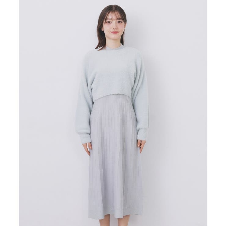 ラメフェザープルオーバーセット ニットワンピース【洗濯機OK】《XS～LL》 | index | 詳細画像34 