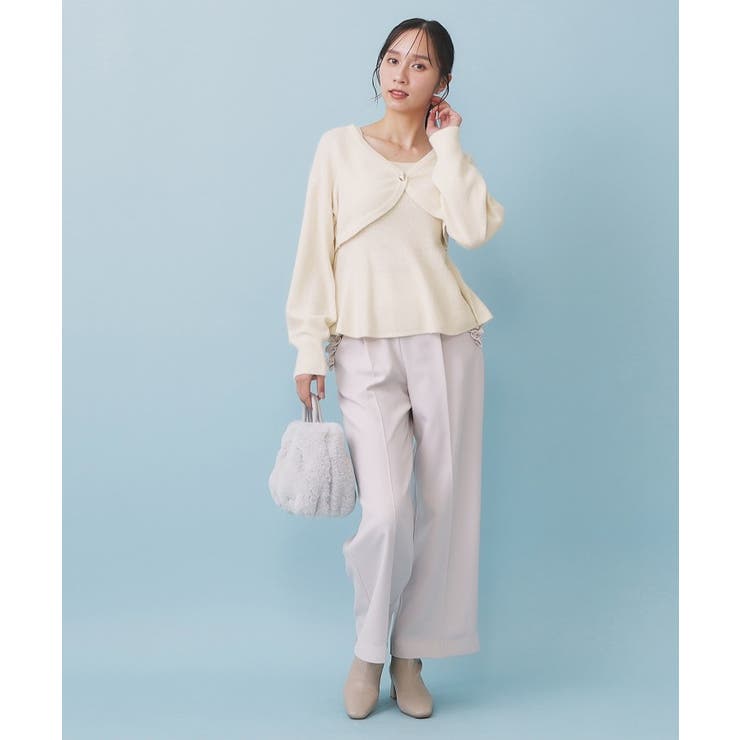 ハート釦ニットボレロ/アンサンブル対応【洗える】 | index | 詳細画像15 