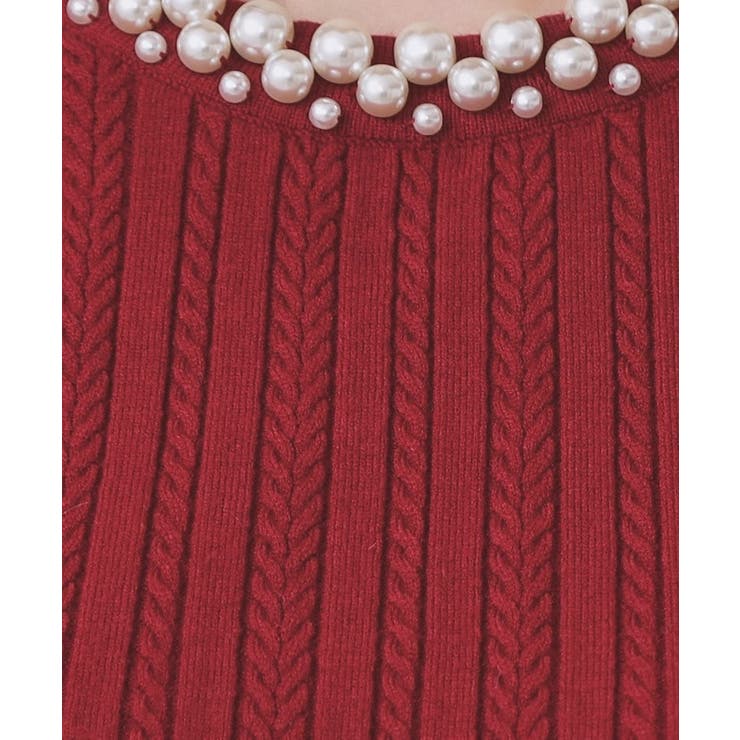 パール調ネックケーブルニット【洗濯機OK】 | index | 詳細画像9 