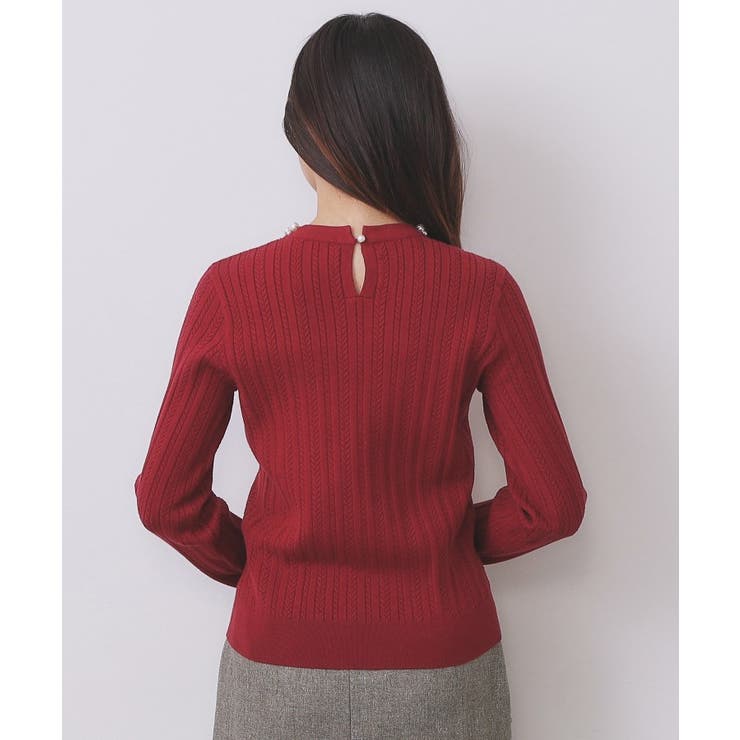 パール調ネックケーブルニット【洗濯機OK】 | index | 詳細画像16 