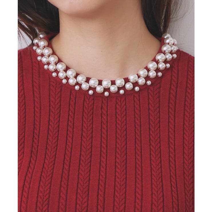 パール調ネックケーブルニット【洗濯機OK】 | index | 詳細画像17 