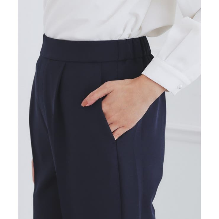 ＜通勤 セレモニー セットアップ対応＞ストレッチテーパードパンツ【洗濯機洗い可 | index | 詳細画像18 