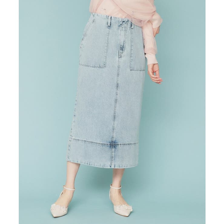 デニムタイトスカート【洗濯機洗い可】 | index | 詳細画像8 