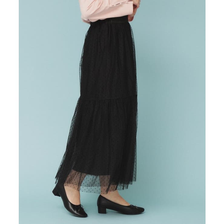 ドットチュールティアードスカート【洗濯機洗い可】 | index | 詳細画像3 