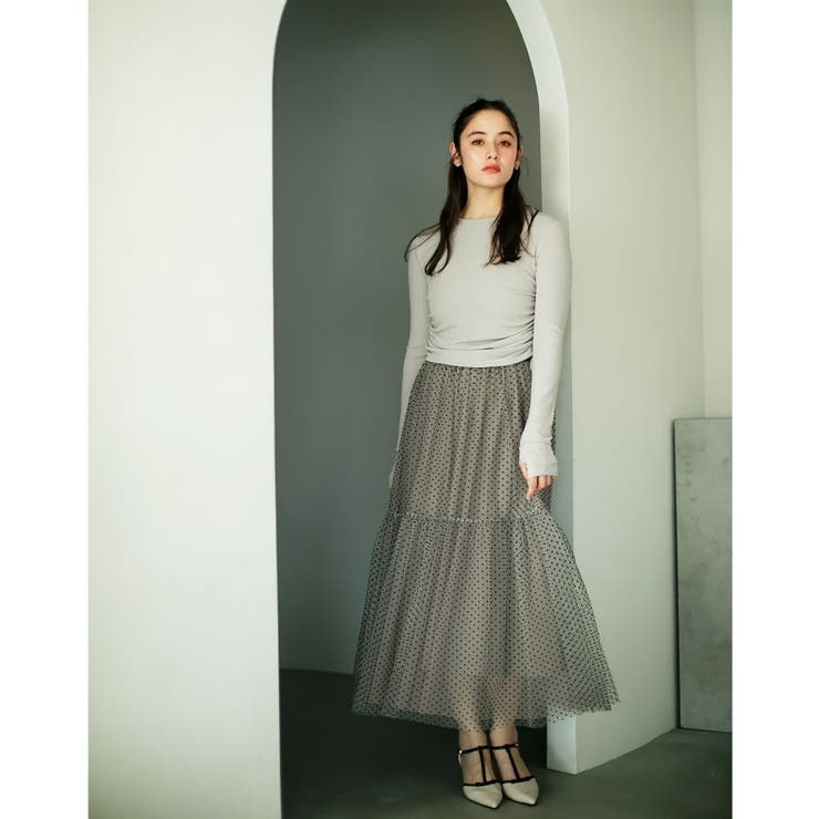 ドットチュールティアードスカート【洗濯機洗い可】 | index | 詳細画像1 