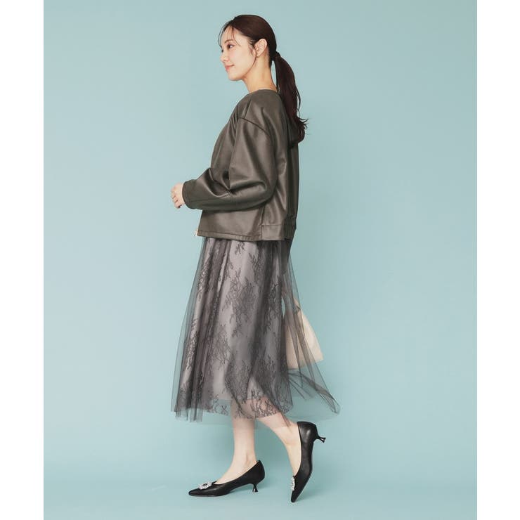 スウェードノーカラーブルゾン【洗濯機洗い可/防シワ/ストレッチ】 | index | 詳細画像3 