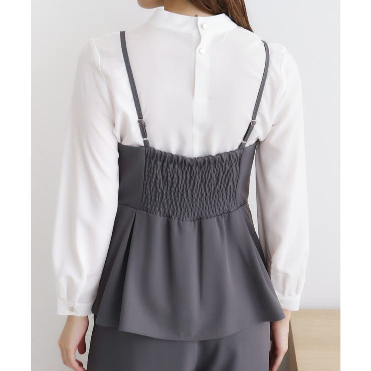 ペプラムレイヤードサロペット【洗濯機洗い可/イージーアイロン】 | index | 詳細画像13 