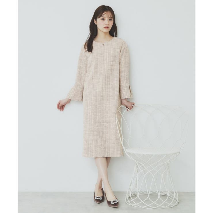 ストレッチラメツイードワンピース【洗濯機洗い可】 | index | 詳細画像6 