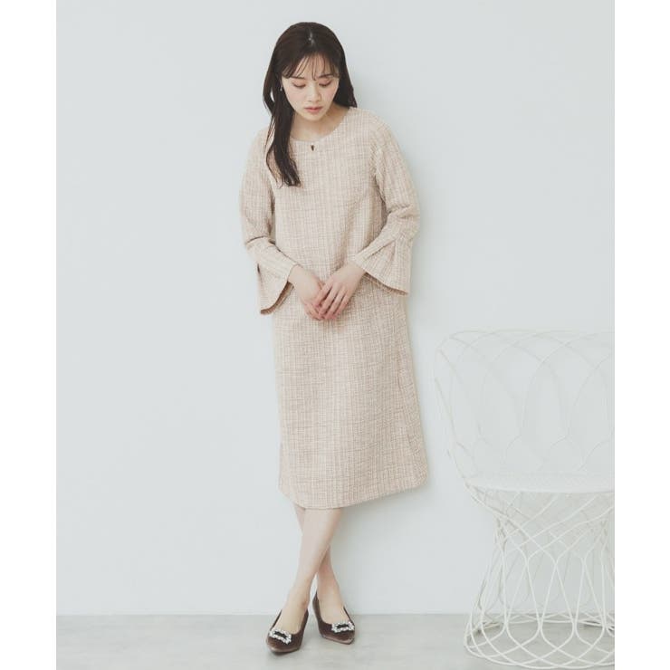 ストレッチラメツイードワンピース【洗濯機洗い可】 | index | 詳細画像7 