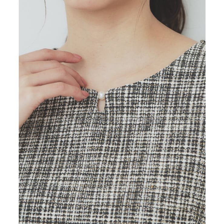 ストレッチラメツイードワンピース【洗濯機洗い可】 | index | 詳細画像16 