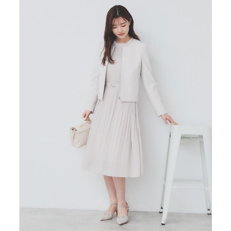 ベルト付きプリーツフレアワンピース【洗濯機洗い可/防シワ】 | index | 詳細画像12 