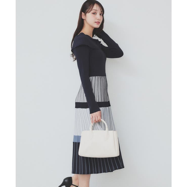 ランダムボーダーニットワンピース【洗濯機洗い可】 | index | 詳細画像9 