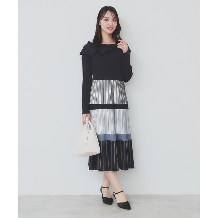 ランダムボーダーニットワンピース【洗濯機洗い可】 | index | 詳細画像10 