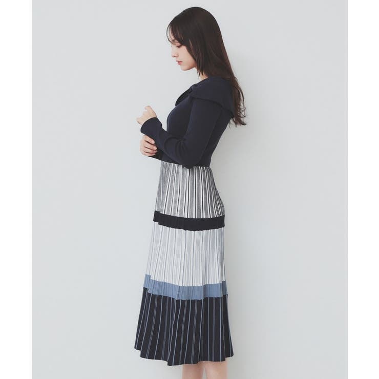 ランダムボーダーニットワンピース【洗濯機洗い可】 | index | 詳細画像14 