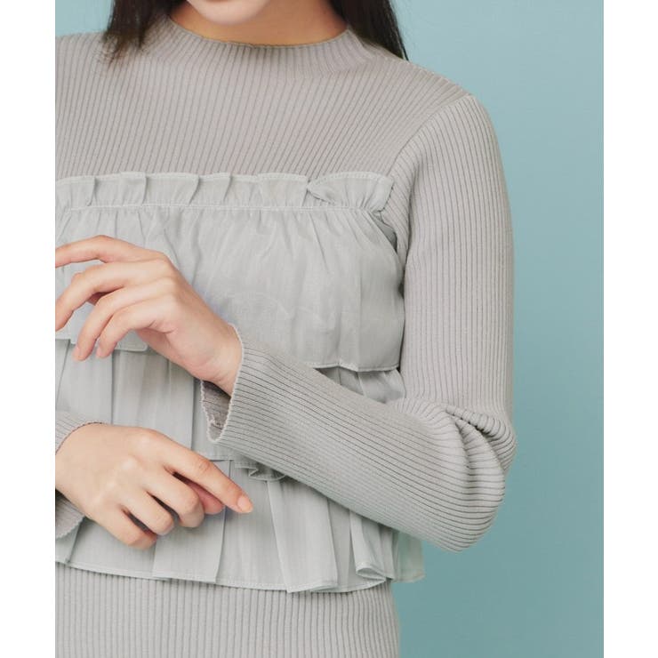 《5color》ティアードフリルリブニット【洗濯機洗い可】 | index | 詳細画像27 