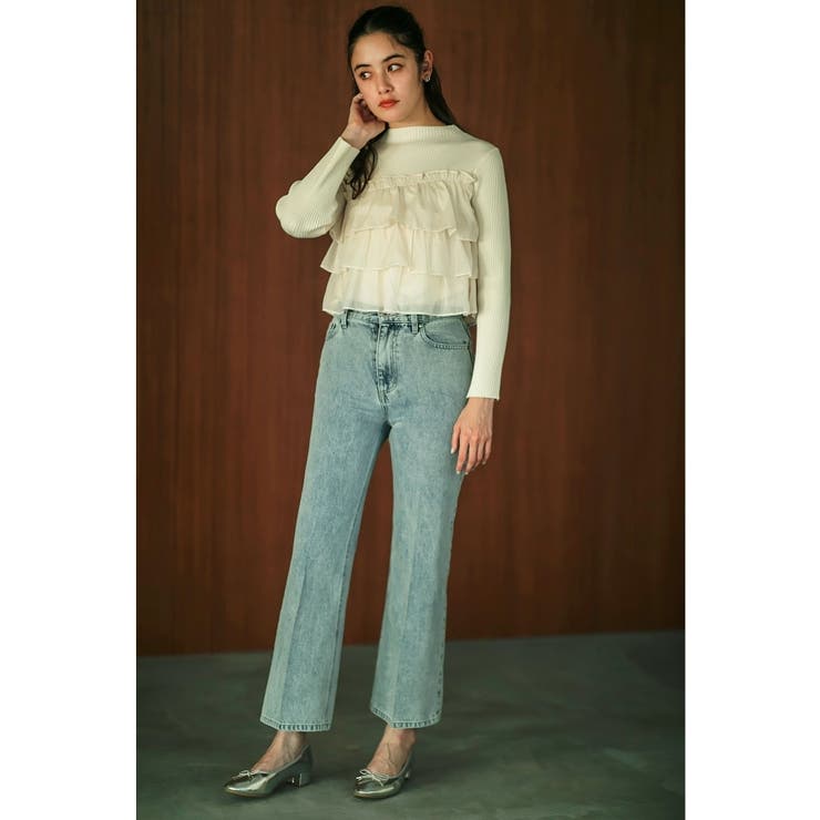 《5color》ティアードフリルリブニット【洗濯機洗い可】 | index | 詳細画像3 