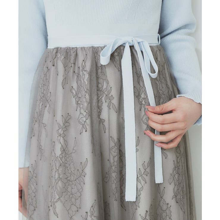 チュールレーススカートドッキングワンピース【洗濯機洗い可】 | index | 詳細画像27 