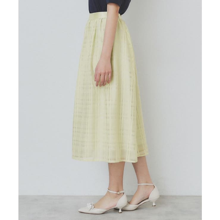 シアーチェックタックフレアスカート【洗濯機洗い可/イージーアイロン】 | index | 詳細画像14 