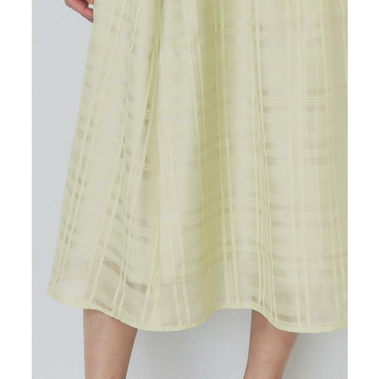 シアーチェックタックフレアスカート【洗濯機洗い可/イージーアイロン】 | index | 詳細画像17 