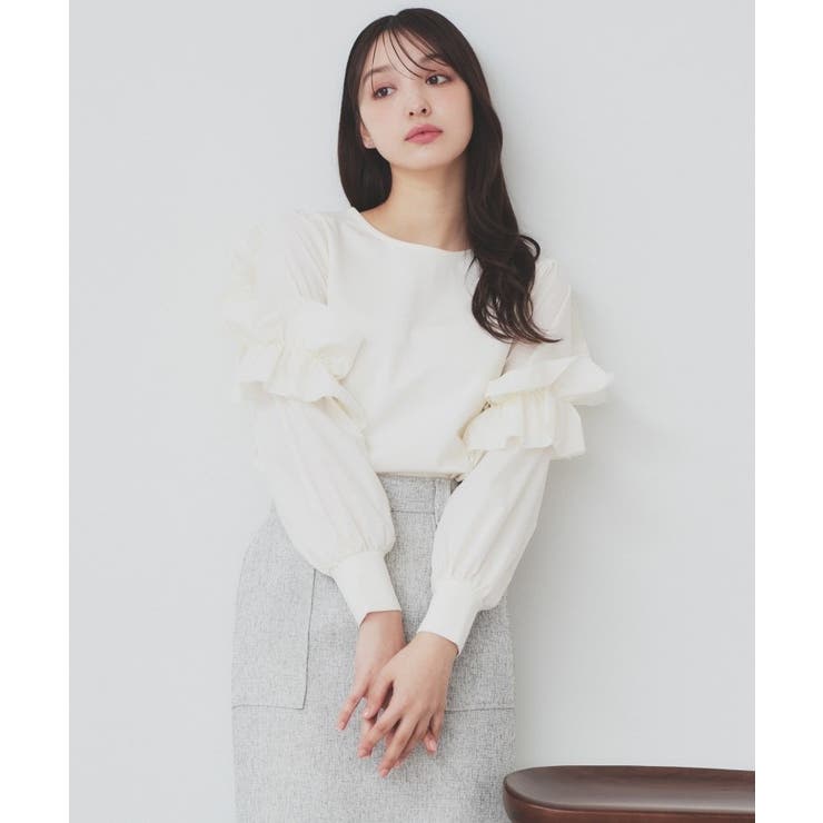 フリルスリーブドッキングトップス【洗濯機洗い可】 | index | 詳細画像2 