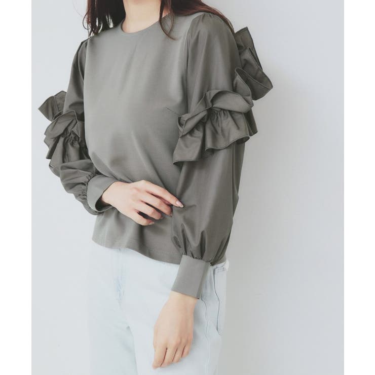 フリルスリーブドッキングトップス【洗濯機洗い可】 | index | 詳細画像18 