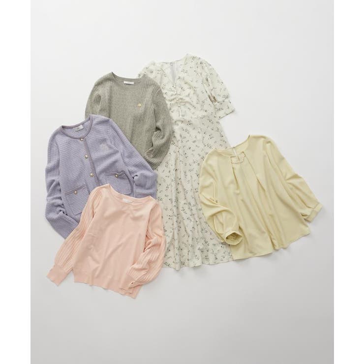 フラワーVネックフレアワンピース【洗濯機洗い可/イージーアイロン】 | index | 詳細画像20 