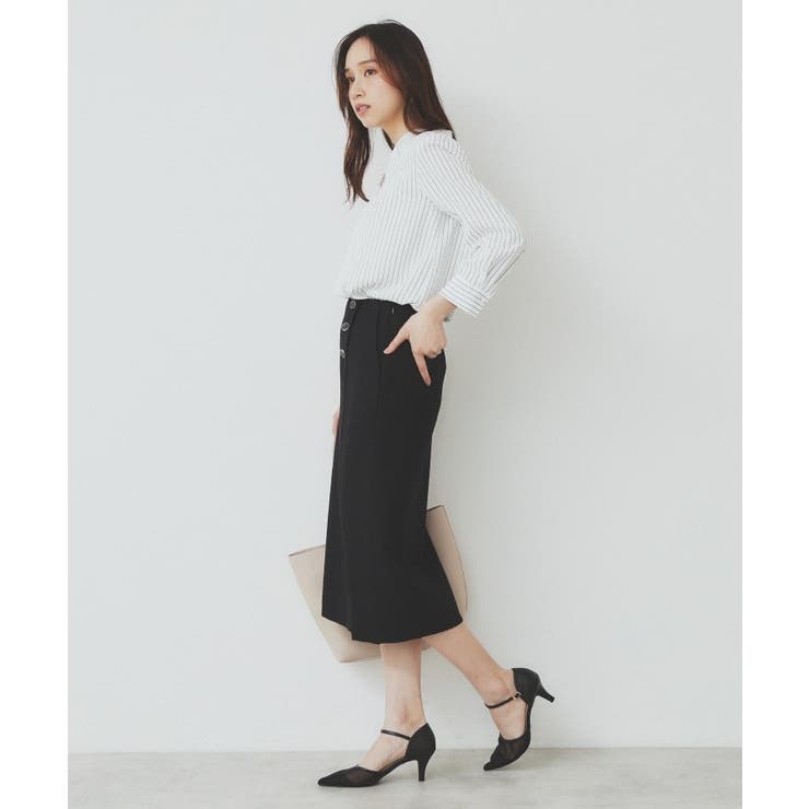 リネンライクラメツイードラップタイトスカート/セットアップ対応【洗濯機洗い可】 | index | 詳細画像7 