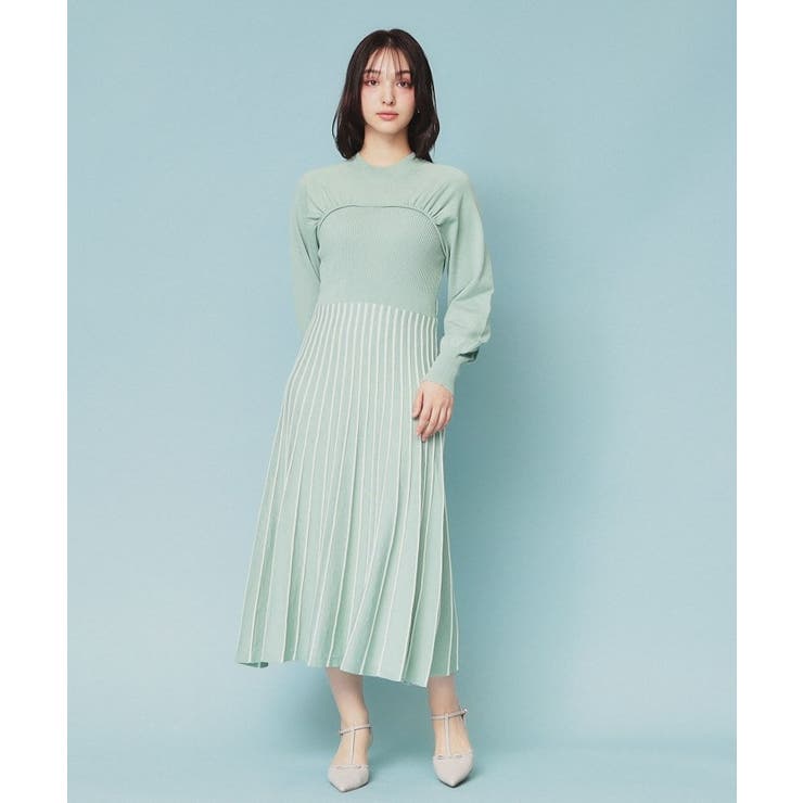 ビスチェライクバイカラーニットワンピース【洗濯機洗い可】 | index | 詳細画像21 