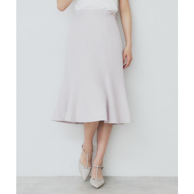 ピンクベージュ(053) | 麻調マーメイドフレアスカート【洗濯機洗い可 吸水速乾 防シワ | index