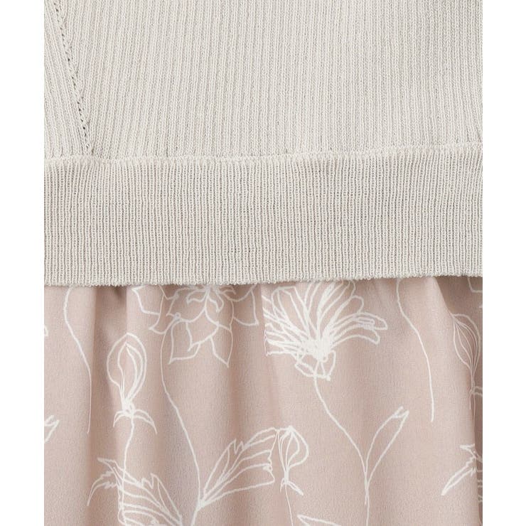 《ツインセット》カーディガン×ニットドッキングワンピース【洗濯機洗い可】 | index | 詳細画像16 