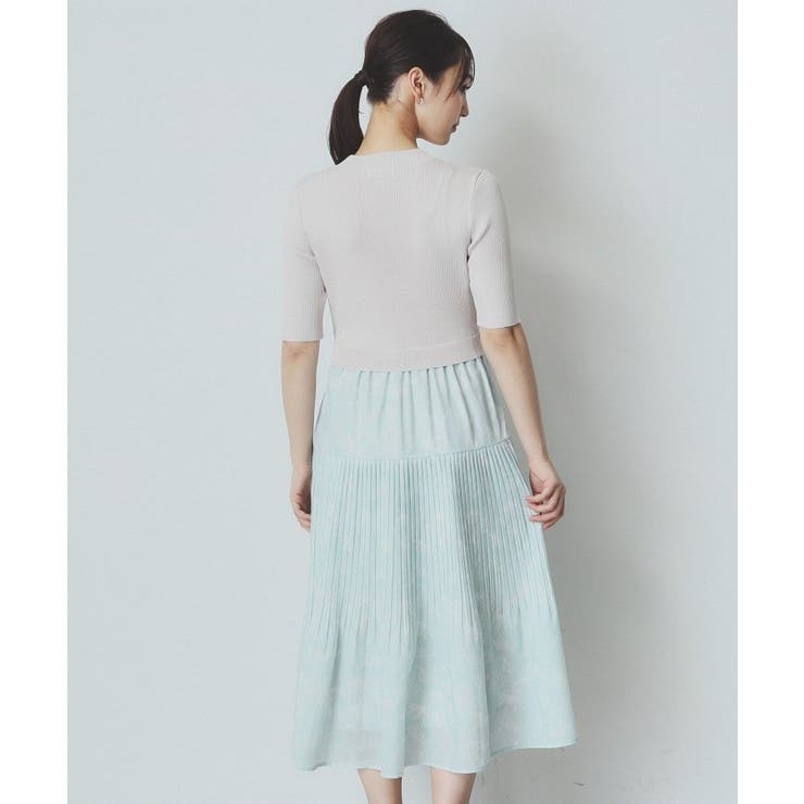 《ツインセット》カーディガン×ニットドッキングワンピース【洗濯機洗い可】 | index | 詳細画像39 